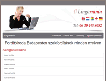 Tablet Screenshot of lingomania-forditoiroda.hu